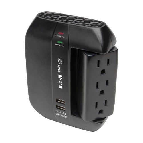 Tripp Lite SWIVEL6USB surge protector Black 6 AC outlet(s) 110 - 125 V