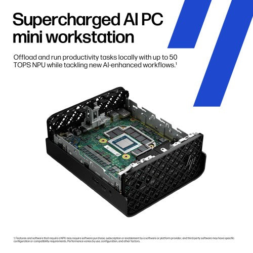 HP Z2 Mini G1a Wolf Pro Security Edition Copilot+ PC AMD Ryzen AI Max PRO PRO 385 64 GB LPDDR5x-SDRAM 1 TB SSD Windows 11 Pro Mini PC Workstation AI Workstation, AI PC Black