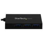 StarTech.com HB30A3A1CSFS interface hub USB 3.2 Gen 1 (3.1 Gen 1) Type-A 5000 Mbit/s Black