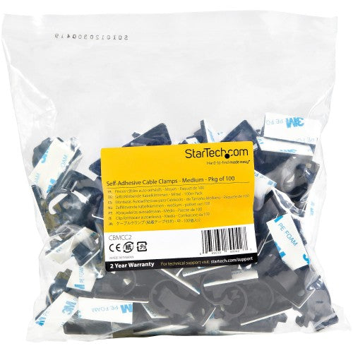 StarTech.com CBMCC2 cable clamp Black 100 pc(s)