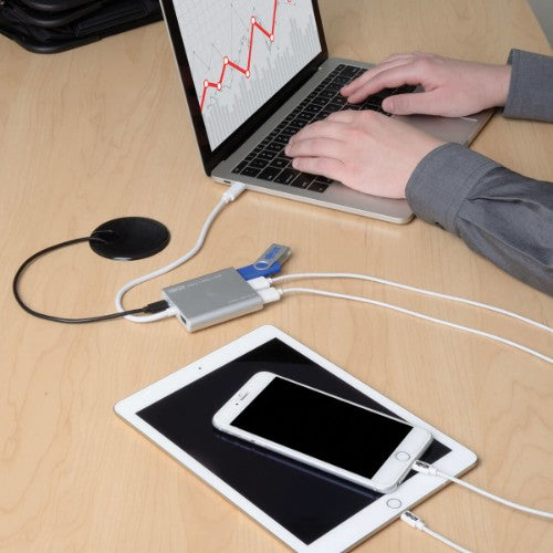 Tripp Lite U460-004-4A interface hub USB 3.2 Gen 1 (3.1 Gen 1) Type-C 5000 Mbit/s Silver