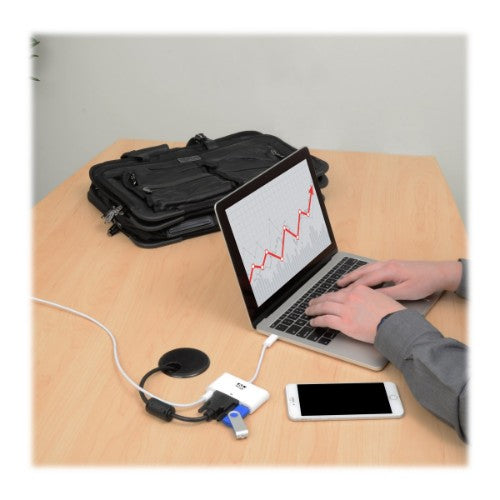 Tripp Lite U444-06N-DU-C laptop dock/port replicator USB 3.2 Gen 1 (3.1 Gen 1) Type-C White