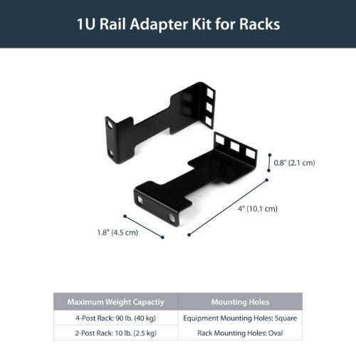 StarTech.com RDA1U rack accessory Depth adapter