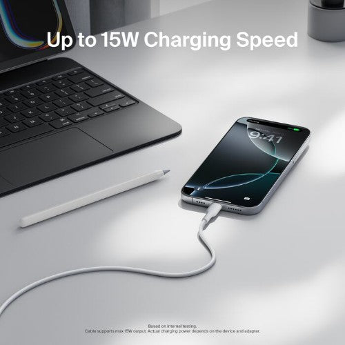 Belkin CAB021FQ1MWH USB cable 39.4" (1 m) USB A USB C White