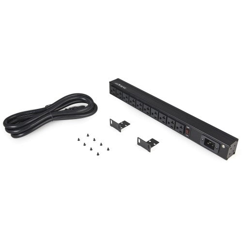 StarTech.com RKPW101920 power distribution unit (PDU) 10 AC outlet(s) 1U Black