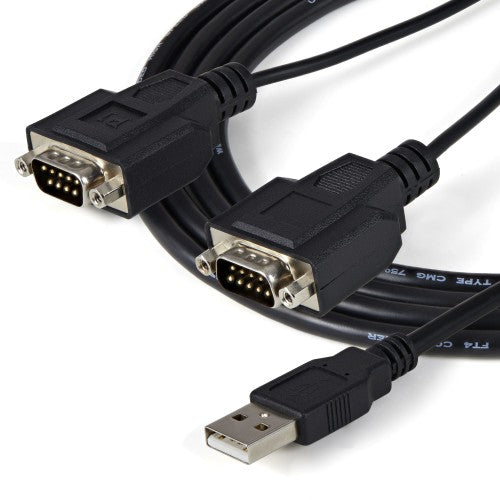 StarTech.com ICUSB2322F serial cable Black 82.7" (2.1 m) USB 2.0 A 2 x DB-9