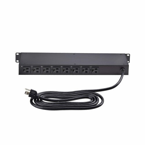 StarTech.com 8NS8-RACK-MOUNT-PDU power distribution unit (PDU) 8 AC outlet(s) 1U Black