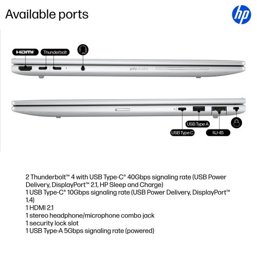 HP EliteBook 8 G1a Wolf Pro Security Edition AMD Ryzen™ 7 PRO 250 Laptop 16" WUXGA 16 GB DDR5-SDRAM 512 GB SSD Wi-Fi 7 (802.11be) Windows 11 Pro AI PC Silver