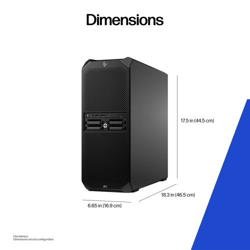 HP Z6 G5 A AMD Ryzen Threadripper PRO 7955WX 16 GB DDR5-SDRAM 512 GB SSD Windows 11 Pro Tower Workstation Black