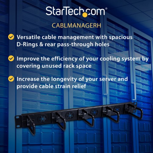 StarTech.com CABLMANAGERH rack accessory Cable management panel