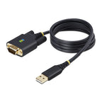 StarTech.com 1P3FFCB-USB-SERIAL serial cable Black 39.4" (1 m) USB Type-A RS-232