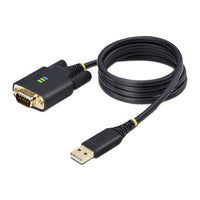 StarTech.com 1P3FFCB-USB-SERIAL serial cable Black 39.4" (1 m) USB Type-A RS-232