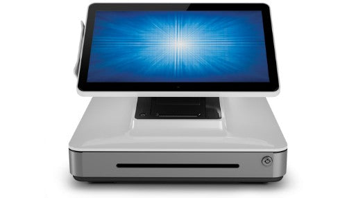 Elo Touch Solutions PayPoint, Android 8.1 with Google Play Services, 13.3-inch, PCAP, 3GB RAM, 32GB SSD, 2-inch receipt printer, 1D scanner, cash drawer, White, Worldwide 13.3" 1920 x 1080 pixels Black, White