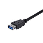 StarTech.com USB3SEXT1MBK USB cable USB 3.2 Gen 1 (3.1 Gen 1) 39.4" (1 m) USB A Black