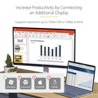 StarTech.com USB32HDES USB graphics adapter 1920 x 1200 pixels Black