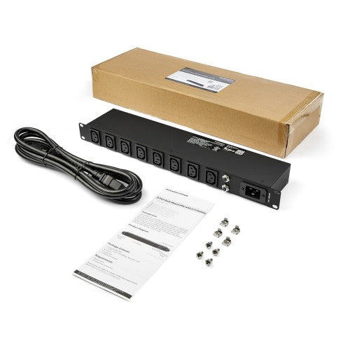 StarTech.com PDU08C13H power distribution unit (PDU) 8 AC outlet(s) 1U Black