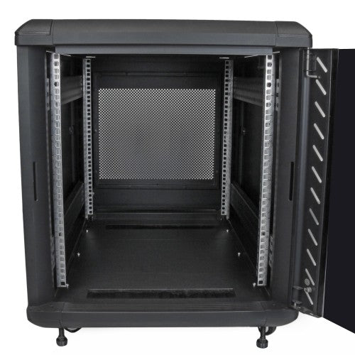 StarTech.com RK1236BKF rack cabinet 12U Freestanding rack Black