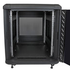 StarTech.com RK1236BKF rack cabinet 12U Freestanding rack Black