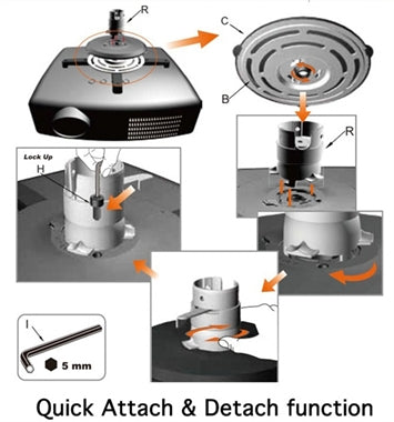 Amer Networks AMRP101 project mount Ceiling Black