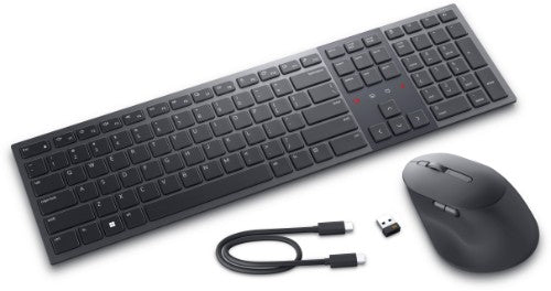 DELL KM900 keyboard Mouse included Office RF Wireless + Bluetooth Canadian Graphite