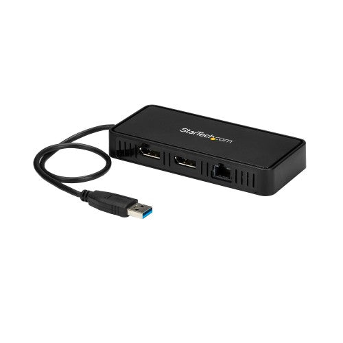 StarTech.com USBA2DPGB laptop dock/port replicator Wired USB 3.2 Gen 1 (3.1 Gen 1) Type-A Black