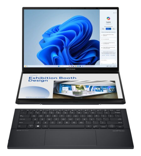 ASUS Zenbook Duo UX8406CA-DS91T-CA Intel Core Ultra 9 285H Hybrid (2-in-1) 14" Touchscreen WUXGA 16 GB LPDDR5x-SDRAM 1 TB SSD Wi-Fi 7 (802.11be) Windows 11 Home Gray
