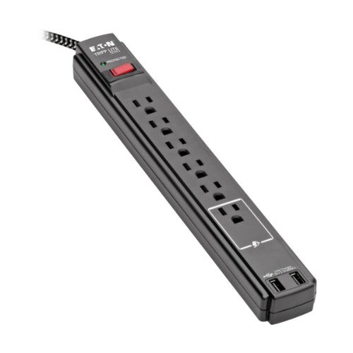 Tripp Lite TLP610BUAM surge protector Black 6 AC outlet(s) 110 - 125 V 120.1" (3.05 m)