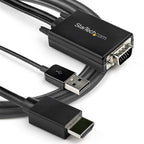 StarTech.com VGA2HDMM2M video cable adapter 78.7" (2 m) USB Type-A + VGA (D-Sub) HDMI Type A (Standard) Black