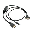Tripp Lite P566-015-VGA-A video cable adapter 181.1" (4.6 m) HDMI HD15 + 3.5 mm Black