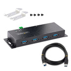 StarTech.com 5G4AINDNP-USB-A-HUB interface hub USB 3.2 Gen 1 (3.1 Gen 1) Type-B 5000 Mbit/s Black