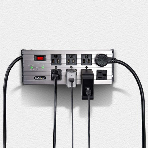 StarTech.com 8N515S12-POWER-STRIP power distribution unit (PDU) 8 AC outlet(s) Gray