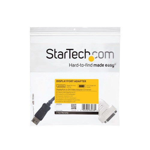 StarTech.com DP2DVI video cable adapter 9.45" (0.24 m) DisplayPort DVI-D Black