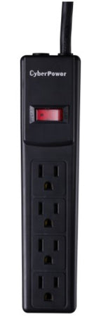 CyberPower CSB404 surge protector Black 4 AC outlet(s) 125 V 47.2" (1.2 m)