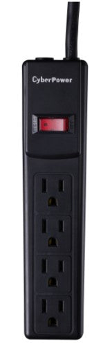 CyberPower CSB404 surge protector Black 4 AC outlet(s) 125 V 47.2" (1.2 m)