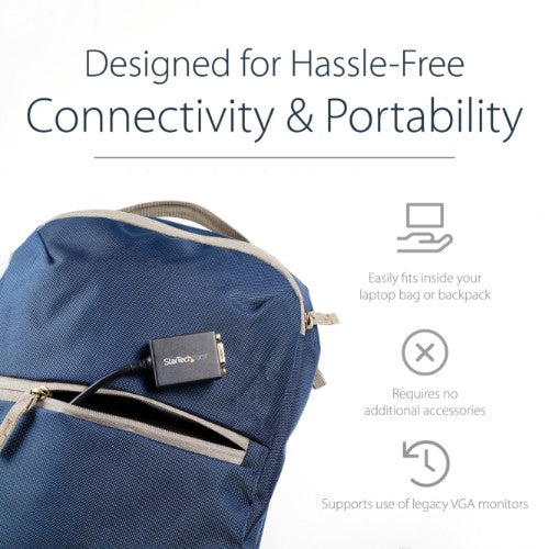 StarTech.com DP2VGA2 video cable adapter 8.86" (0.225 m) DisplayPort VGA (D-Sub) Black