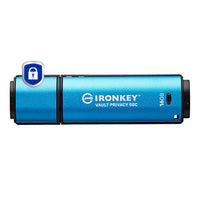 Kingston Technology IronKey Vault Privacy 50 USB flash drive 16 GB USB Type-C 3.2 Gen 1 (3.1 Gen 1) Black, Blue
