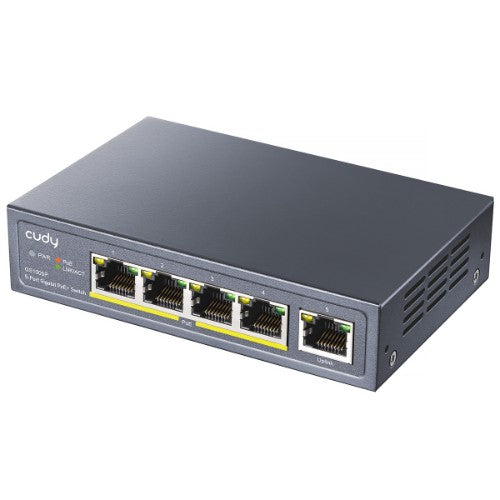 Cudy GS1005P network switch Gigabit Ethernet (10/100/1000) Power over Ethernet (PoE) Gray