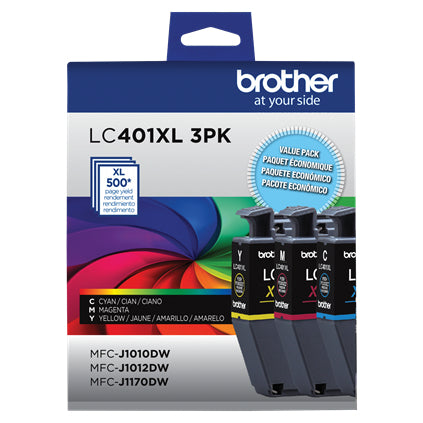 Brother LC401XL3PKS ink cartridge 1 pc(s) Original High (XL) Yield Cyan, Magenta, Yellow