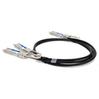 AddOn Networks DAC-Q56DD-2Q28-2M-AO InfiniBand/fibre optic cable 78.7" (2 m) 2xQSFP28 QSFP-DD Black, Silver