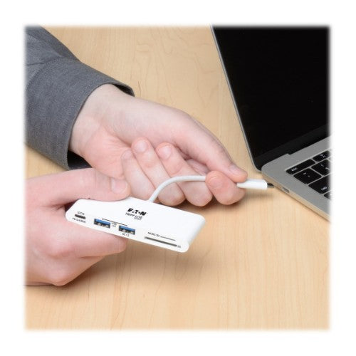 Tripp Lite U460-002-2AM-C laptop dock/port replicator USB 3.2 Gen 1 (3.1 Gen 1) Type-C White