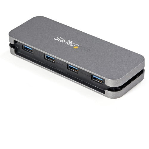 StarTech.com HB30AM4AB interface hub USB 3.2 Gen 1 (3.1 Gen 1) Type-A 5000 Mbit/s Black, Gray