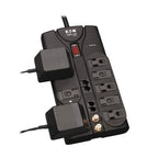 Tripp Lite TLP810NET surge protector Black 8 AC outlet(s) 120 V 118.1" (3 m)