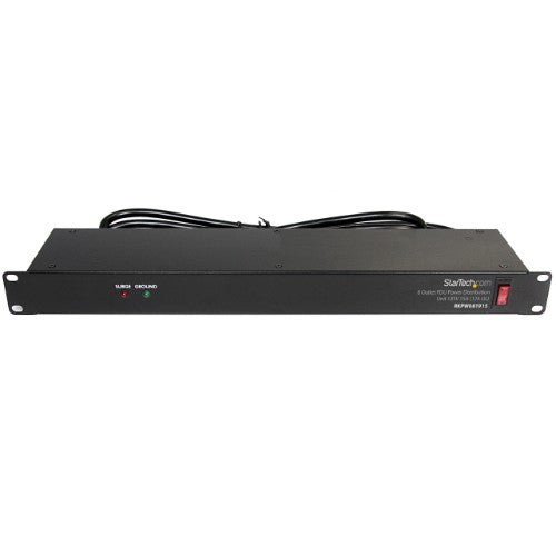 StarTech.com RKPW081915 power distribution unit (PDU) 8 AC outlet(s) 1U Black