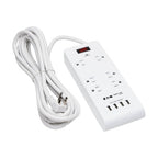 Tripp Lite TLP64USBRA15 surge protector White 6 AC outlet(s) 110 - 125 V 179.9" (4.57 m)