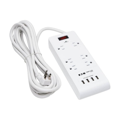 Tripp Lite TLP64USBRA15 surge protector White 6 AC outlet(s) 110 - 125 V 179.9" (4.57 m)