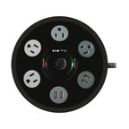 Tripp Lite TLP406USBUFO surge protector Black, Gray 4 AC outlet(s) 120 V 72" (1.83 m)