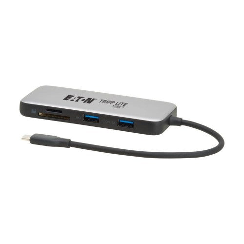 Eaton U444-06N-H4MUC3 interface hub USB Type-C 10000 Mbit/s Black, Gray