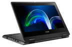 Acer TravelMate Spin B3 NX.VQWAA.005 laptop Intel® Celeron® N5100 Hybrid (2-in-1) 11.6" Touchscreen HD 4 GB DDR4-SDRAM 128 GB SSD Wi-Fi 6 (802.11ax) Windows 11 Pro Education Black