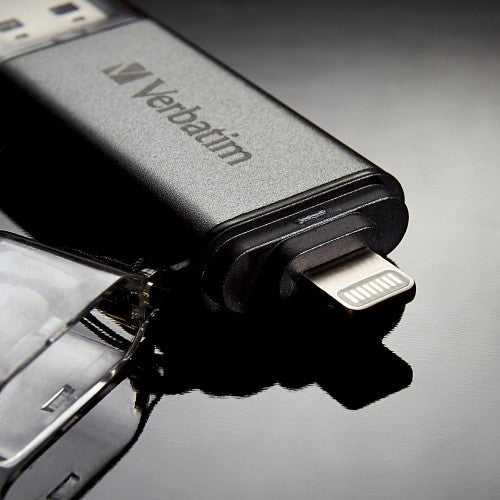 Verbatim iStore 'n' Go USB flash drive 64 GB USB Type-A / Lightning 3.2 Gen 1 (3.1 Gen 1) Gray