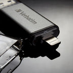 Verbatim iStore 'n' Go USB flash drive 64 GB USB Type-A / Lightning 3.2 Gen 1 (3.1 Gen 1) Gray